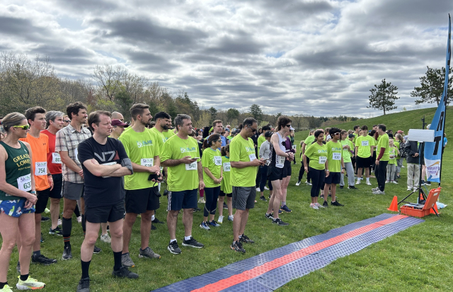 Runners at the start of the 5k